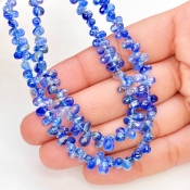Kyanite 4-7mm Briolette Drop Shape AA+ Grade Gemstone Beads Strand - Total 1 Strand of 8 Inch.