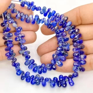 Kyanite 6-9mm Briolette Drop Shape AA+ Grade 8 Inch Long Gemstone Beads Strand