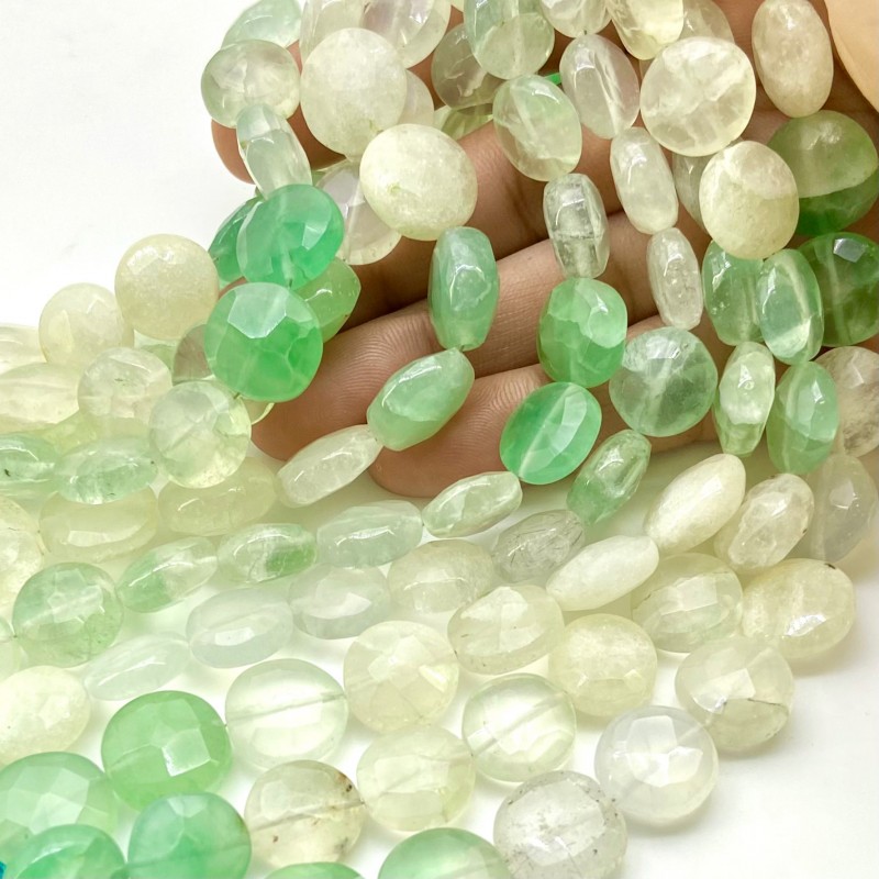 Multi Fluorite 11-14mm Faceted Round Shape A Grade Gemstone Beads Lot - Total 10 Strands of 9 Inch.