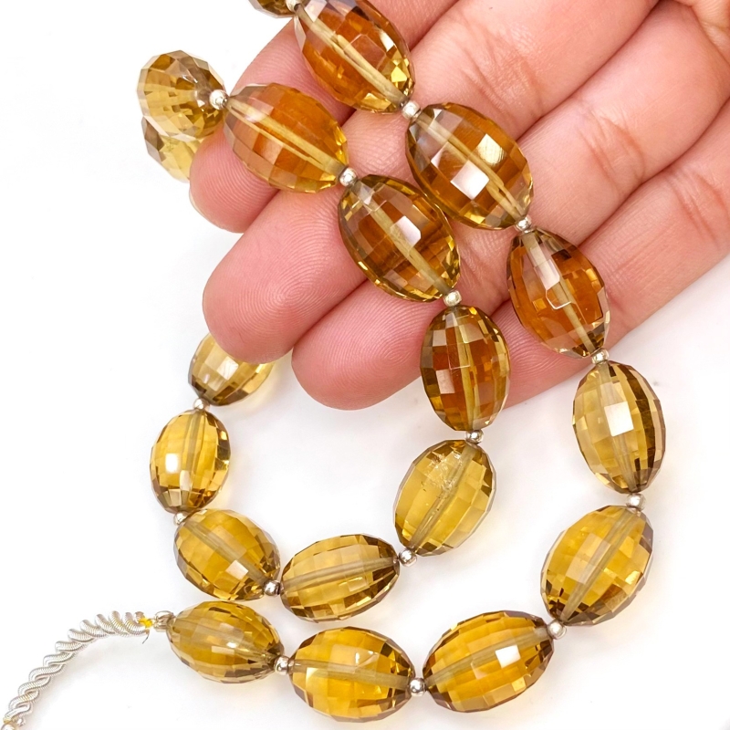 Beer Quartz 14-17mm Step Cut Barrel Shape AAA Grade Gemstone Beads Strand - Total 1 Strand of 9 Inch.