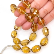 Beer Quartz 14-17mm Step Cut Barrel Shape AAA Grade Gemstone Beads Strand - Total 1 Strand of 9 Inch.
