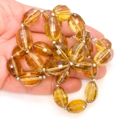 Beer Quartz 14-17mm Step Cut Barrel Shape AAA Grade Gemstone Beads Strand - Total 1 Strand of 9 Inch.