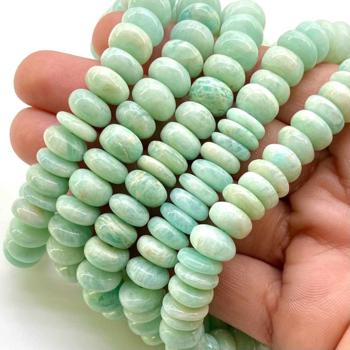Green Multi Color Striped Agate Beads  Smooth Round Loose Gemstone Be –  Only Beads