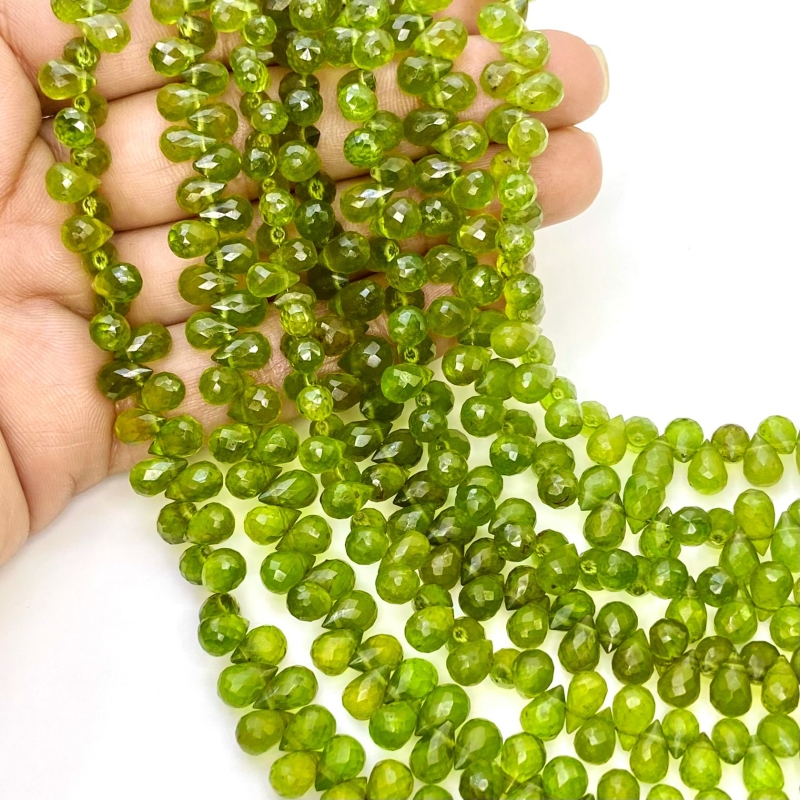 Vasonite 6-8mm Briolette Drop Shape AA Grade Gemstone Beads Strand - Total 1 Strand of 8 Inch.
