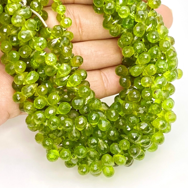 Vasonite 6-8mm Briolette Drop Shape AA Grade Gemstone Beads Strand - Total 1 Strand of 8 Inch.