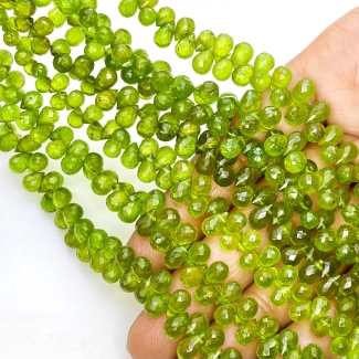 Vasonite 6-8mm Briolette Drop Shape AA Grade Gemstone Beads Strand - Total 1 Strand of 8 Inch.