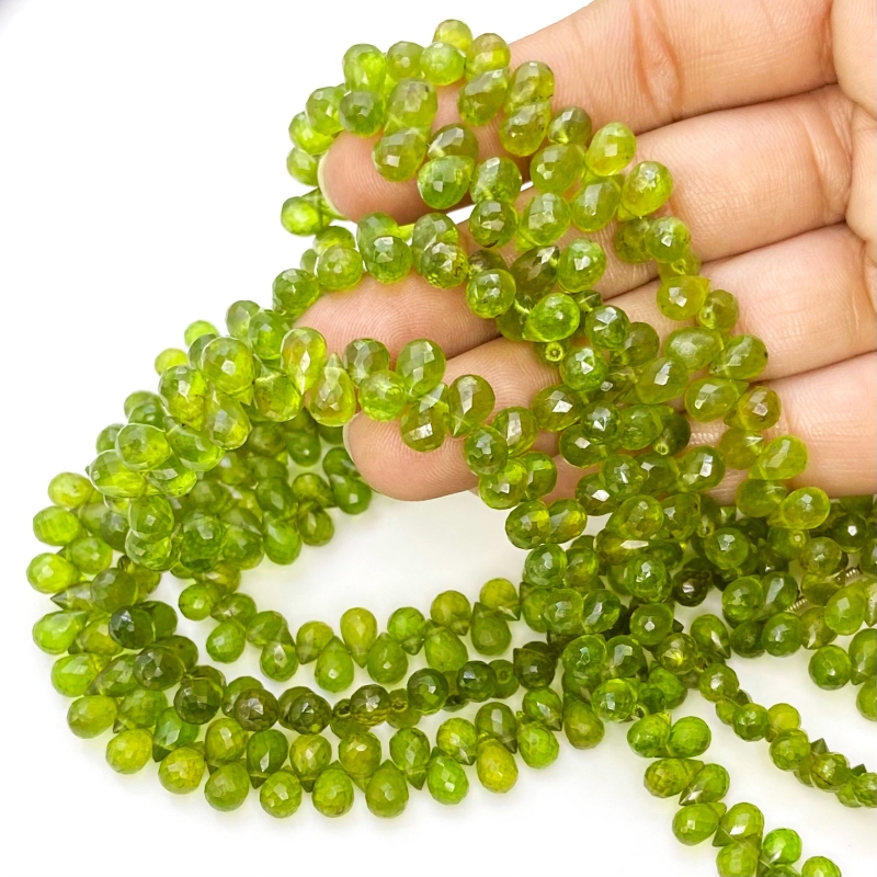 Vasonite 6-8mm Briolette Drop Shape AA Grade Gemstone Beads Strand - Total 1 Strand of 8 Inch.