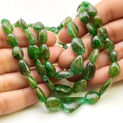 Emerald 6.5-20mm Smooth Nugget Shape B+ Grade Gemstone Beads Strand - Total 1 Strand of 13 Inch.