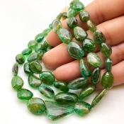 Emerald 6.5-20mm Smooth Nugget Shape B+ Grade Gemstone Beads Strand - Total 1 Strand of 13 Inch.