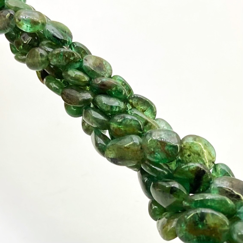 Emerald 6.5-20mm Smooth Nugget Shape B+ Grade Gemstone Beads Strand - Total 1 Strand of 13 Inch.