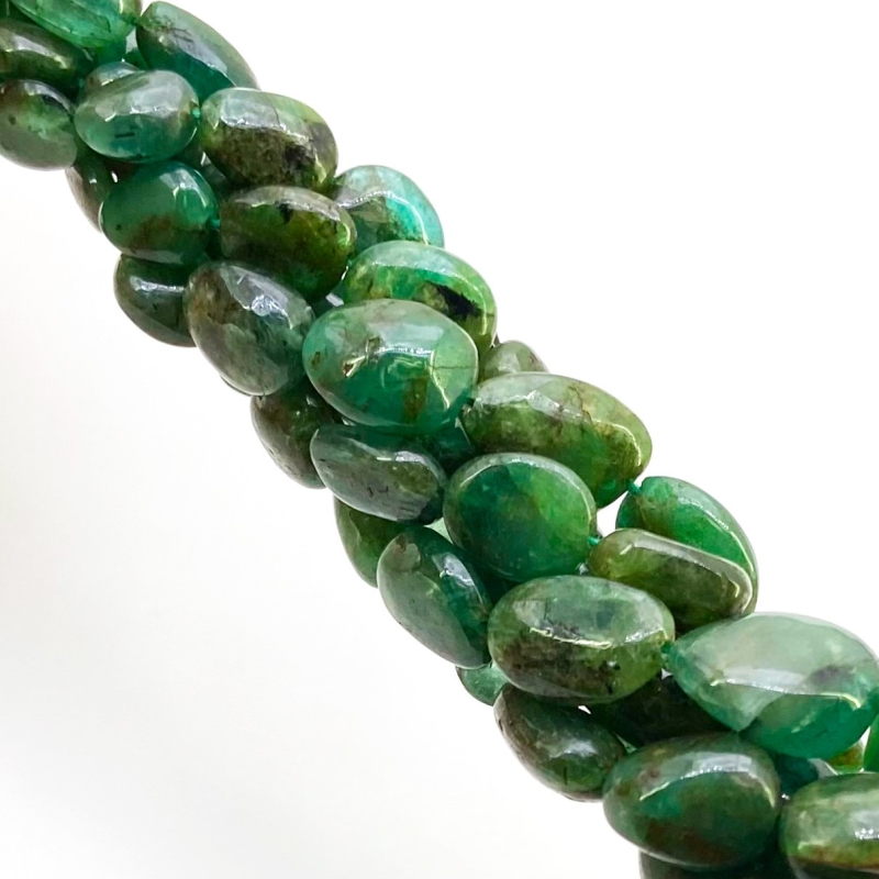 Emerald 8-20mm Smooth Nugget Shape B+ Grade Gemstone Beads Strand - Total 1 Strand of 15 Inch.