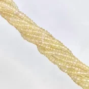 Green Sapphire 2.5-4.5mm Faceted Rondelle Shape AA Grade Gemstone Beads Strand - Total 1 Strand of 16 Inch.