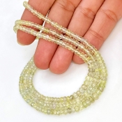 Green Sapphire 2-5mm Faceted Rondelle Shape AA Grade Gemstone Beads Strand - Total 1 Strand of 18 Inch.