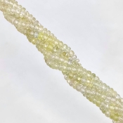 Green Sapphire 2-5mm Faceted Rondelle Shape AA Grade Gemstone Beads Strand - Total 1 Strand of 18 Inch.