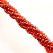 Hessonite Garnet 4.5-5.5mm Smooth Rondelle Shape AAA Grade Gemstone Beads Strand - Total 1 Strand of 16 Inch.