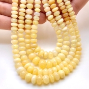 Ethiopian Opal 3.5-9.5mm Smooth Rondelle Shape A Grade Gemstone Beads Strand - Total 1 Strand of 16 Inch.