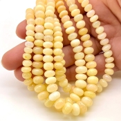 Ethiopian Opal 3.5-9.5mm Smooth Rondelle Shape A Grade Gemstone Beads Strand - Total 1 Strand of 16 Inch.