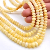 Ethiopian Opal 3.5-9.5mm Smooth Rondelle Shape A Grade Gemstone Beads Strand - Total 1 Strand of 16 Inch.