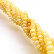 Ethiopian Opal 3.5-9.5mm Smooth Rondelle Shape A Grade Gemstone Beads Strand - Total 1 Strand of 16 Inch.