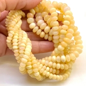 Ethiopian Opal 3.5-9.5mm Smooth Rondelle Shape A Grade Gemstone Beads Strand - Total 1 Strand of 16 Inch.