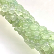 Prehnite 9-12mm Smooth Heart Shape A Grade Gemstone Beads Lot - Total 11 Strands of 14 Inch.