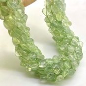 Prehnite 7-9mm Smooth Heart Shape A Grade Gemstone Beads Lot - Total 7 Strands of 14 Inch.