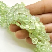 Prehnite 7-9mm Smooth Heart Shape A Grade Gemstone Beads Lot - Total 7 Strands of 14 Inch.