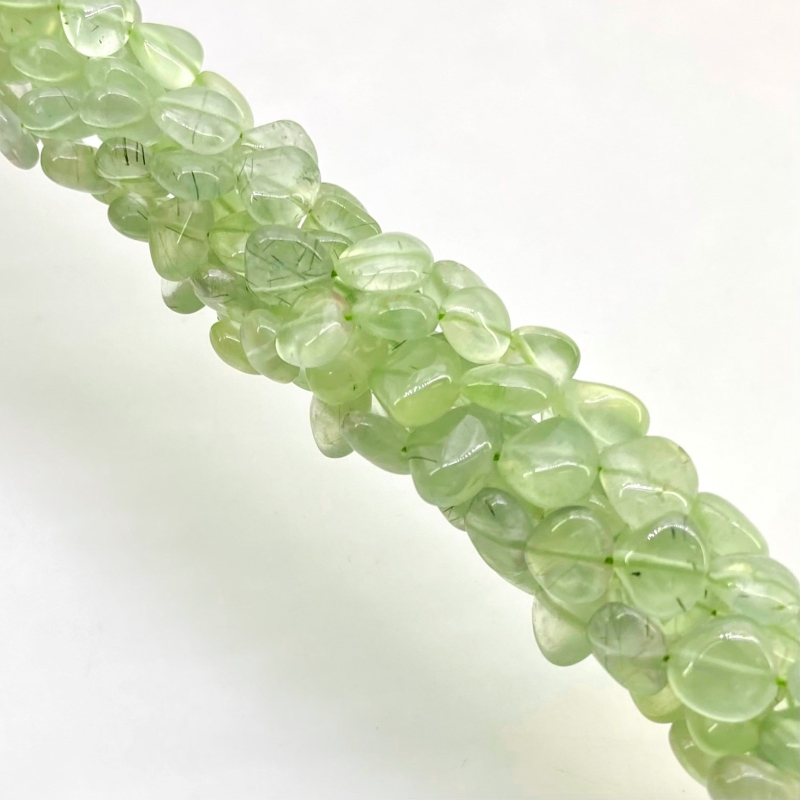 Prehnite 7-9mm Smooth Heart Shape A Grade Gemstone Beads Lot - Total 7 Strands of 14 Inch.