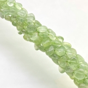 Prehnite 7-9mm Smooth Heart Shape A Grade Gemstone Beads Lot - Total 7 Strands of 14 Inch.
