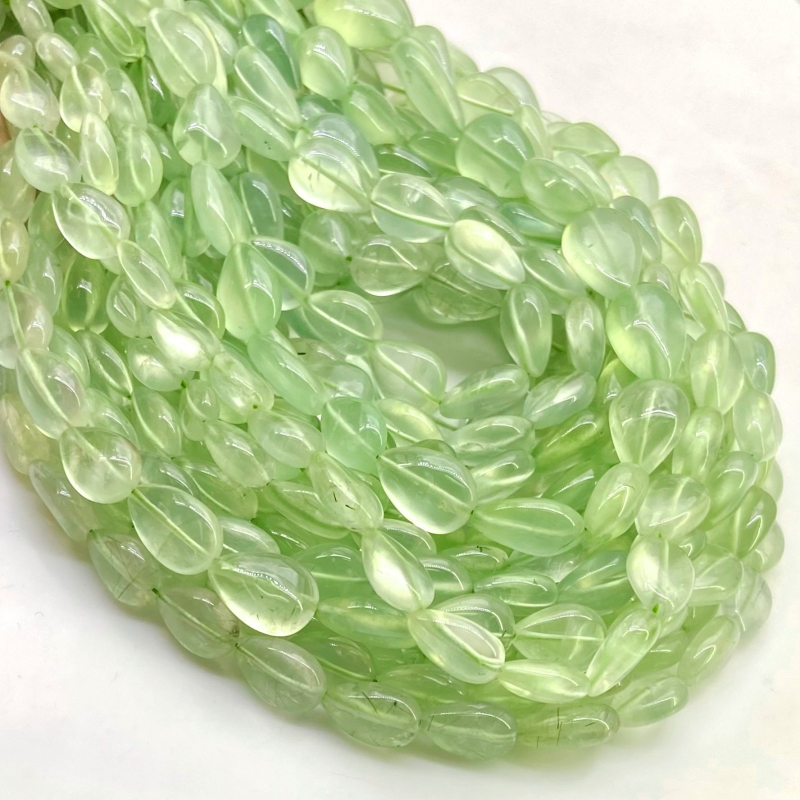 Prehnite 10-18mm Smooth Pear Shape A+ Grade Gemstone Beads Strand - Total 1 Strand of 14 Inch.