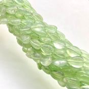 Prehnite 10-18mm Smooth Pear Shape A+ Grade Gemstone Beads Strand - Total 1 Strand of 14 Inch.