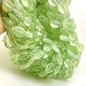 Prehnite 10-18mm Smooth Pear Shape A+ Grade Gemstone Beads Strand - Total 1 Strand of 14 Inch.