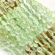 Prehnite 8-12mm Smooth Pear Shape A+ Grade Gemstone Beads Strand - Total 1 Strand of 14 Inch.