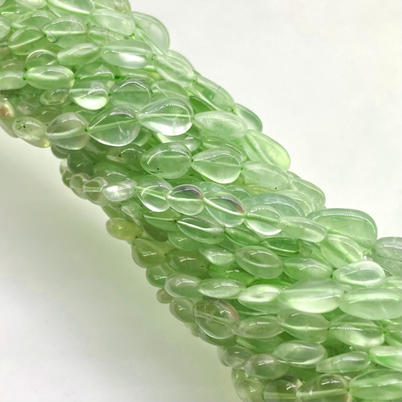 Prehnite 8-12mm Smooth Pear Shape A+ Grade Gemstone Beads Strand - Total 1 Strand of 14 Inch.