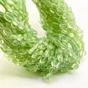 Prehnite 6-8mm Smooth Oval Shape A+ Grade Gemstone Beads Strand - Total 1 Strand of 14 Inch.