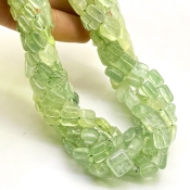 Prehnite 5-12mm Smooth Cushion Shape B Grade Gemstone Beads Lot - Total 5 Strands of 14 Inch.