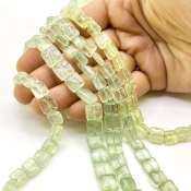 Prehnite 5-12mm Smooth Cushion Shape B Grade Gemstone Beads Lot - Total 5 Strands of 14 Inch.