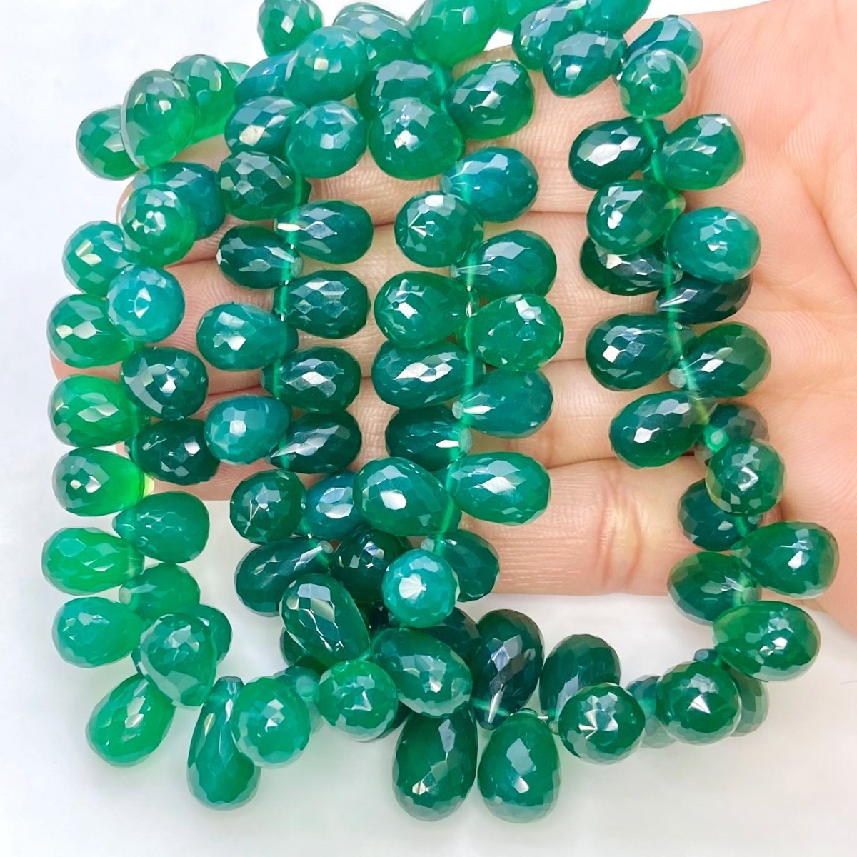Green Multi Color Striped Agate Beads  Smooth Round Loose Gemstone Be –  Only Beads