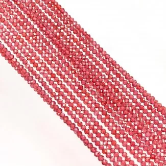 Garnet 2-2.5mm Faceted Rondelle Shape AAA Grade Gemstone Beads Strand - Total 1 Strand of 14 Inch.