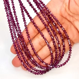 Rhodolite Garnet 3-3.5mm Faceted Cone Shape AAA+ Grade Gemstone Beads Strand - Total 1 Strand of 16 Inch.