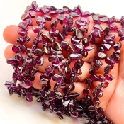 Rhodolite Garnet 7-10mm Smooth Flakes Shape AA Grade Gemstone Beads Lot - Total 8 Strands of 16 Inch.