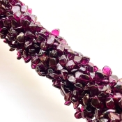 Rhodolite Garnet 7-8mm Smooth Flakes Shape AA Grade Gemstone Beads Lot - Total 8 Strands of 16 Inch.
