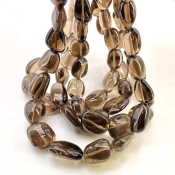Smoky Quartz 10-20mm Smooth Nugget Shape AA+ Grade Gemstone Beads Strand - Total 1 Strand of 17 Inch.