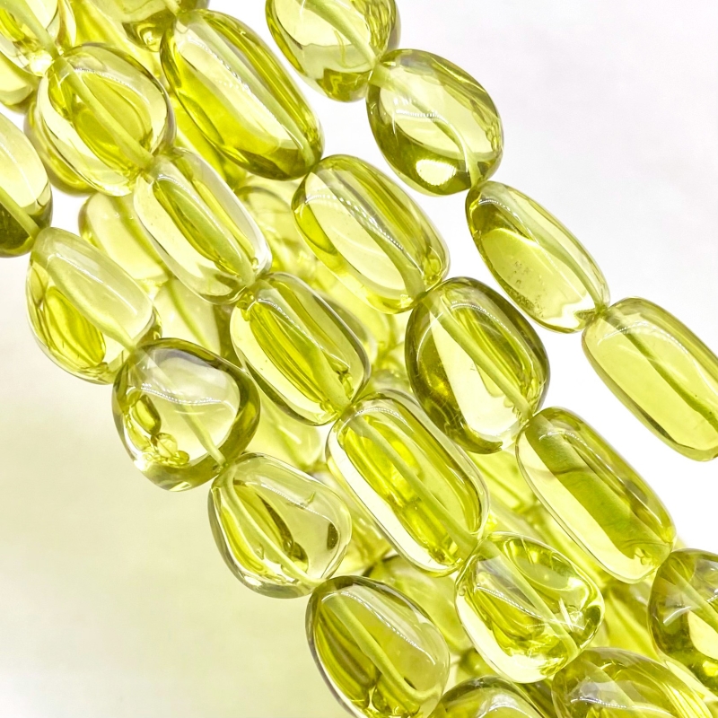 Lemon Quartz 13-19mm Smooth Nugget Shape AAA Grade Gemstone Beads Strand - Total 1 Strand of 17 Inch.