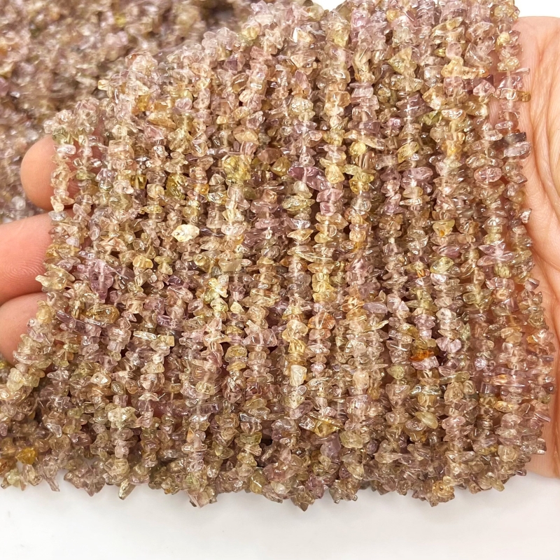 Color Change Garnet 3-6mm Tumbled Chip Shape AA Grade Gemstone Beads Strand - Total 1 Strand of 34 Inch.