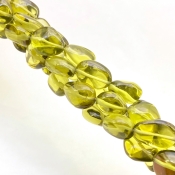 Olive Quartz 11-17mm Smooth Nugget Shape AAA Grade Gemstone Beads Strand - Total 1 Strand of 15 Inch.