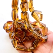 Beer Quartz 9-18.5mm Smooth Nugget Shape AAA Grade Gemstone Beads Strand - Total 1 Strand of 16 Inch.