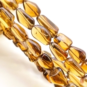 Beer Quartz 9-18.5mm Smooth Nugget Shape AAA Grade Gemstone Beads Strand - Total 1 Strand of 16 Inch.