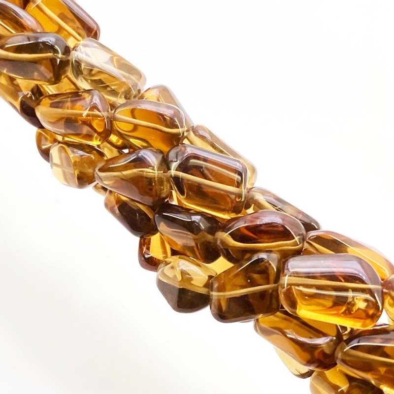 Beer Quartz 9-18.5mm Smooth Nugget Shape AAA Grade Gemstone Beads Strand - Total 1 Strand of 16 Inch.