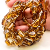 Beer Quartz 9-18.5mm Smooth Nugget Shape AAA Grade Gemstone Beads Strand - Total 1 Strand of 16 Inch.